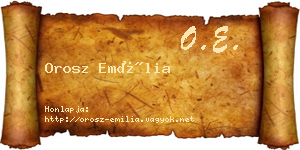Orosz Emília névjegykártya